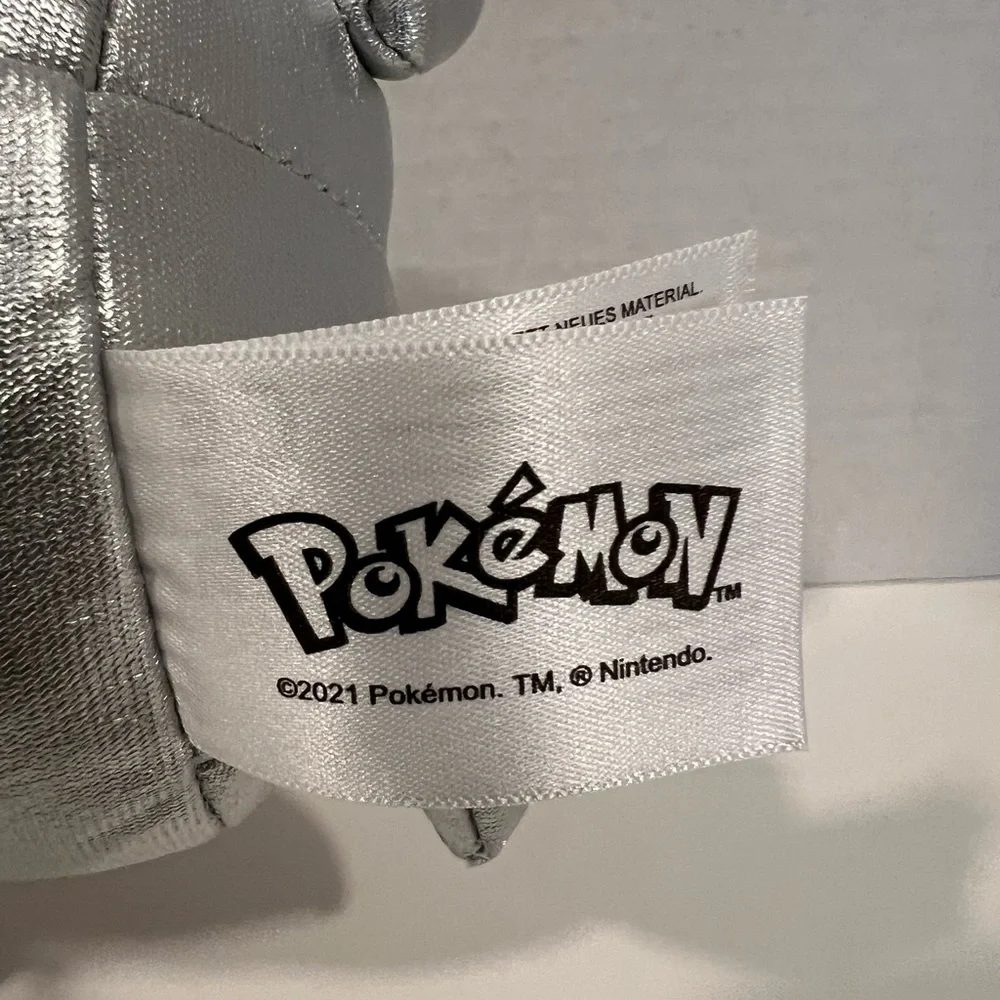 2021 Pokémon 8” Silver Pikachu 25th Anniversary Plush Cuddly Shiny Silver NWT